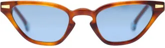 Kyme Alessandra Col 4 -Kymini Cat-Eye Tortoiseshell Sunglasses with Gold Accents