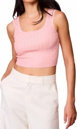 LoveShackFancy Prague Tank Top In Pink Champagne