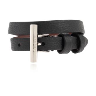 Alexander McQueen Alexander McQueen, Bracelets, male, Black, Size: ONE SIZE Leather bracelet