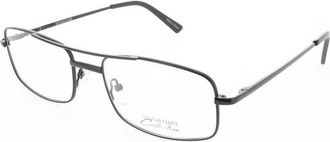 Signature Unisex Black Rectangular Eyeglass Frames 1127Black57