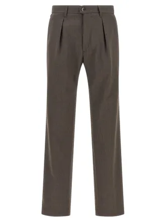 Incotex Brown Polyester Dress Mens Pants