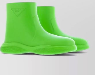 Prada bicolor rubber rain boots