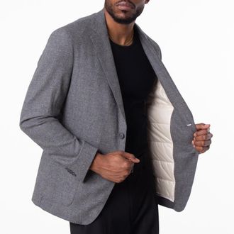 HUGO BOSS Single Breasted Flannel Blazer, Brand Size 52 (US Size 42)