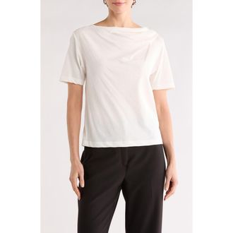 A.L.C. Lee Cowl Neck Cotton Top in White at Nordstrom Rack, Size X-Large