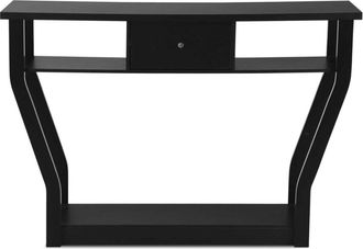 Giantex Mesa de consola negra 120 x 30 x 81 cm