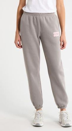 Princess Polly Puffy Logo Sweatpants in Charcoal at Nordstrom Rack, Size 2