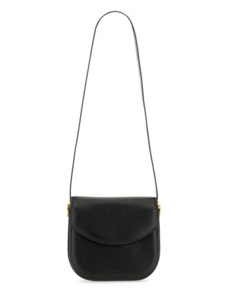Jil Sander Leather Coin Shoulder Bag With Gold-Tone Clasp