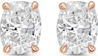 Diana M. Jewels 14Kt Rose Gold 7.00 cts Lab Grown Elongated Cushion Cut Diamond Studs