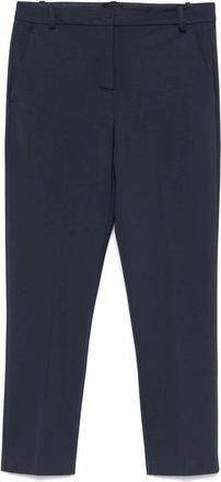 Pinko Cropped Trousers, female, Blue, Size: S Stylish Bello Pants
