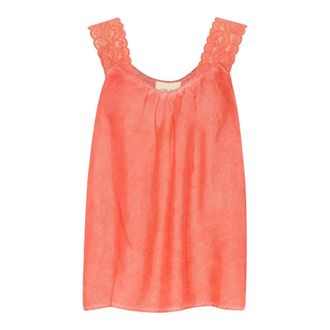 Cream Mouwloze Top - Dames - Tops - Oranje - Maat: M/L
