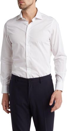 Cavalli Comfort Fit Solid Dress Shirt in White at Nordstrom Rack, Size 17