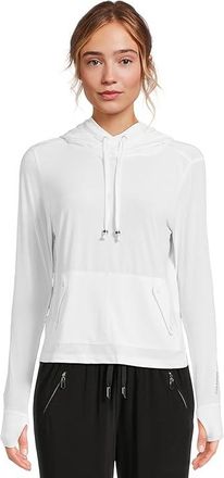 Jamie Sadock Sunsense Long Sleeve Hoodie Womens Sweatshirt Sugar : SM, Polyester/Spandex