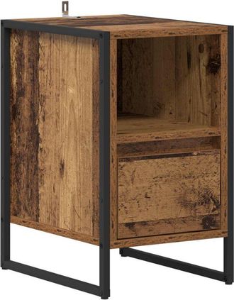 vidaXL Mesa De Noche Con Caj&oacute;n Madera Vieja 39,5 X 30 X 50 Cm Vidaxl