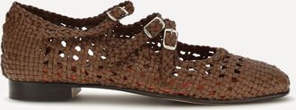 Carel Ballerine Mary-Jane in pelle intrecciata Woman 36.5