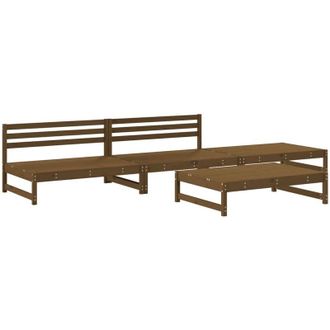 vidaXL Vidaxl - Set Salotto da Giardino 4 pz ambra in Legno Massello di Pino