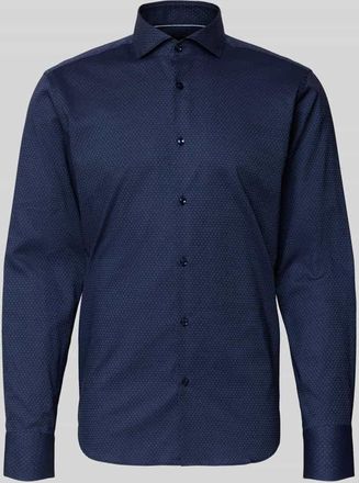 HUGO BOSS Regular Fit Businesshemd aus reiner Baumwolle Modell JOE in Marine, Größe 39