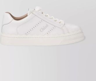 Chlo&eacute; scalloped edge rubber sole sneakers