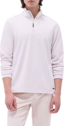 Bugatchi Quarter Zip Performance Pullover in Chalk at Nordstrom Rack, Size Xx-Large