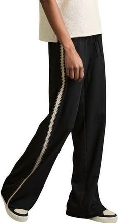 Reiss Inaya Drawstring Straight Leg Pants in Black at Nordstrom Rack, Size 14 Us / 18 Uk