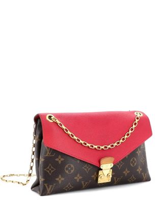 Louis Vuitton Pallas Chain Monogram Canvas and Calfskin shoulder bag - Marrone