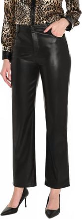 Frank Lyman Design Vegan Pleather Straight Leg Pant In Black