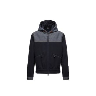 Moncler Moncler Cotton Zip-up Hoodie, Men, Blue, Size: L