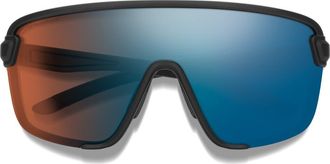Smith Bobcat 135mm Sunglasses in Matte Black /Copper Blue at Nordstrom