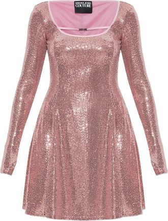 Versace Jeans Couture Abito corto con paillettes - Rosa