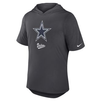 Nike Dallas Cowboys Nike Mens Dri-FIT NFL Hooded T-Shirt in Grey | 03NB06F7RD-2B7