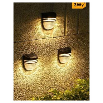 Trade Shop Trade Shop Traesio - Trade Shop - Faretto Applique Led Giardino Ricaricabile 3 W Con Solar Pannello Ip65 Yh0613