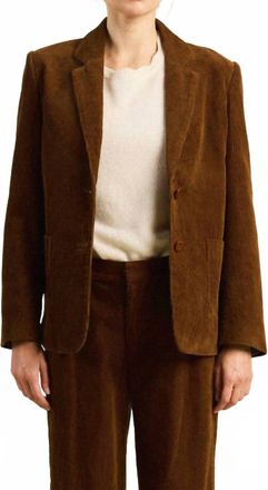 Trovata Skylar Long Sleeve Blazer In Walnut
