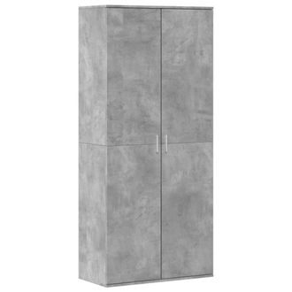 Berkfield Home Shoe Cabinet Concrete Grey 80x39x178 cm Engineered Wood | Size: 80 x 39 x 178 cm