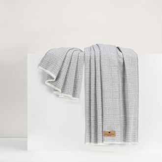 Lands Downunder Sutton Plaid Throw in Light Gray at Nordstrom