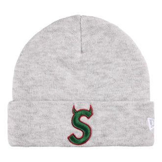 SUPREME x New Era SS26 Devil S Logo Beanie Ash Grey SUP-SS26-1018-GRY