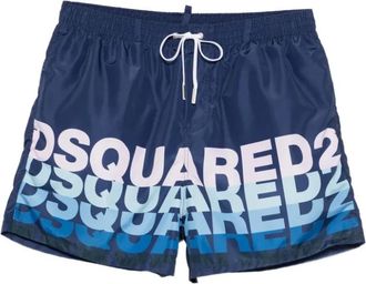 Dsquared2 Beachwear - Heren - Strandmode - Blauw - L - Polyester - Badmode