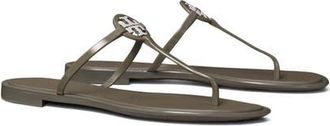 Tory Burch Mini Miller Jelly Thong Sandal in New Leccio/silver at Nordstrom, Size 11
