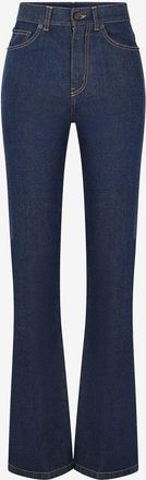 Saint Laurent Jeans mit weitem Bein aus Denim Clyde Blue Rinde
