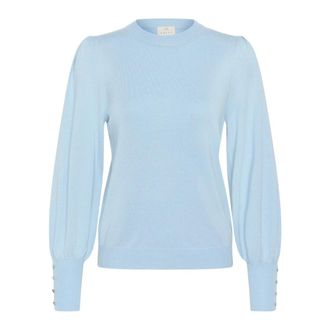 Kaffe Ronde hals gebreide kleding - Dames - Ronde hals truien - Blauw - 2XL - Truien & Vesten