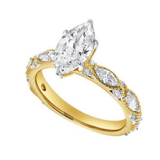 LuvMyJewelry Althea 2.15CT Marquise Cut Lab Diamond Engagement Ring 14K Gold in 14K Yellow Gold at Nordstrom, Size 7
