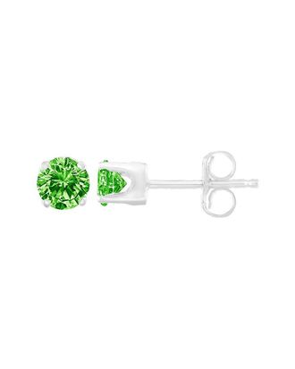House of Brilliance Haus Of Brilliance Silver 0.20 Ct. Tw. Diamond Stud Earrings