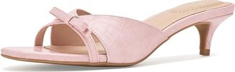 Bandolino Rissie Womens Dress Sandals Light Pink Croco : 10.5 M, Faux Leather