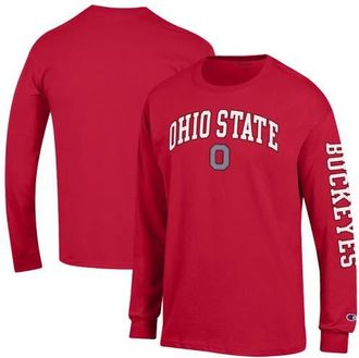 Champion Mens Champion Scarlet Ohio State Buckeyes Arch Over Logo 2-Hit Long Sleeve T-Shirt at Nordstrom, Size X-Large