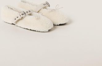 Miu Miu Shearling ballerinas