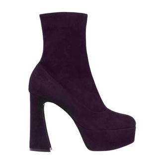 Gianvito Rossi Heeled Boots, female, Purple, Size: 9 1/2 US Purple Velvet Pumps Shoes Made in Italy