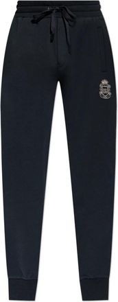 Dolce & Gabbana Trainingsbroeken met logo - Heren - Sweatpants - Blauw - S - Katoen - Broeken
