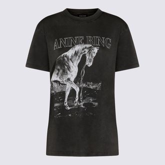 Anine Bing T-Shirts And Polos Washed Black