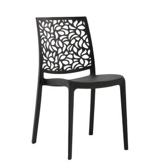 Siediti Fuori e Dentro Conjunto de 4 sillas de resina para interior o exterior antracita