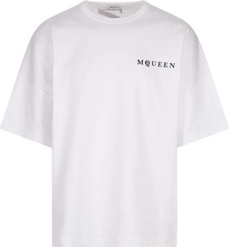 Alexander McQueen Witte Oversized T-shirts en Polos - Heren - T-shirts - Wit - M - Tops