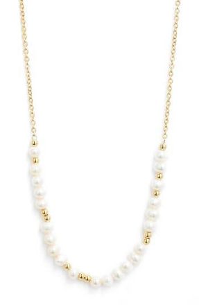 Nordstrom Demi Fine Freshwater Pearl Necklace in 14K Gold Plated at Nordstrom Rack