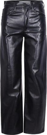 A Gold E Leather Broeken - Dames - Straight fit broeken - Zwart - W27 - Leer - Broeken